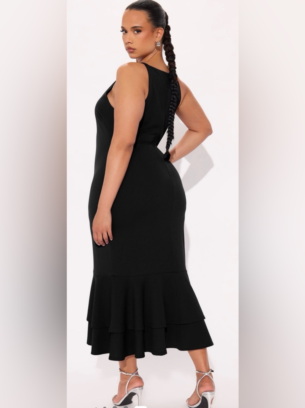 Fashion Nova Black Asymmetrical Dress